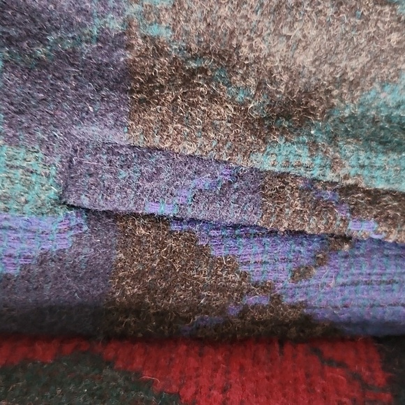 Vintage Woolrich Oversized Argyle Wool Southwestern Jacket Size M - Picture 7 of 10